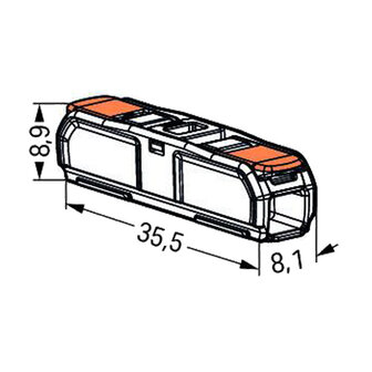 Wago 221-2411 Connection Clamp 2-way 60 Pieces