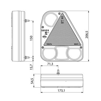 Horpol LED Rear Lamp 5P Right + Reversing Lamp LZD 775