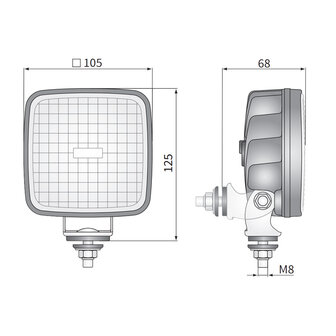 Wesem CRK2 LED Work Light 800 LM + 50cm Cable