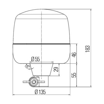 Hella Flashlight RotaLED Orange 12/24V | 2XD 012 878-011