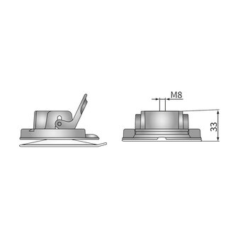 Suction Cup Holder &Oslash;87mm With M8 Thread