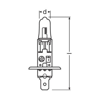 Osram H1 Halogen Bulb 12V 100W Super Bright Premium P14.5s