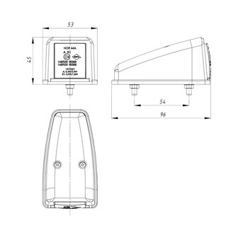 Horpol LED Top Lamp Red Neon Square | LD-3113