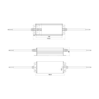 Waterproof 24 Volt DC 100W LED Driver