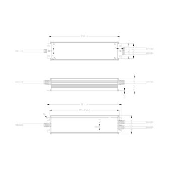 Waterproof 12 Volt DC 300W LED Driver