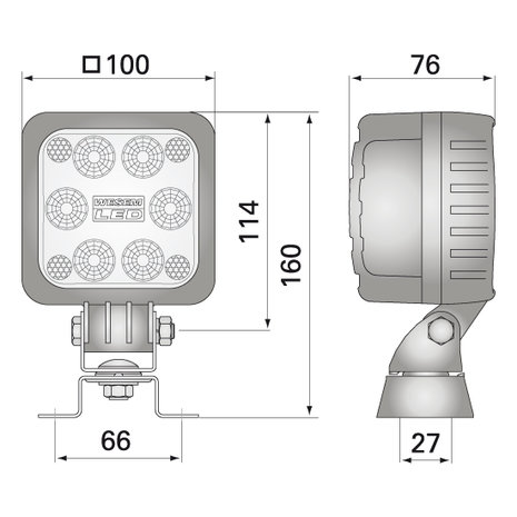 Stainless Steel Bracket Suitable for Work Lamp