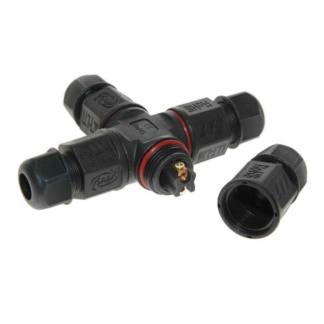 Waterproof 4-way cable connector