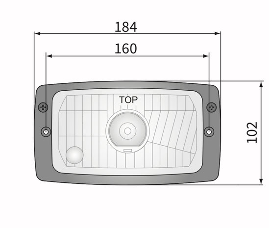 Headlamp H4 156x93x79mm + Frame