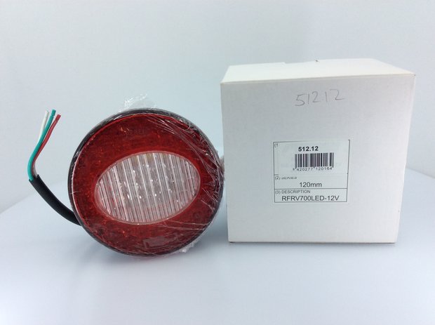 Perei LED Achterlicht 120mm 12V