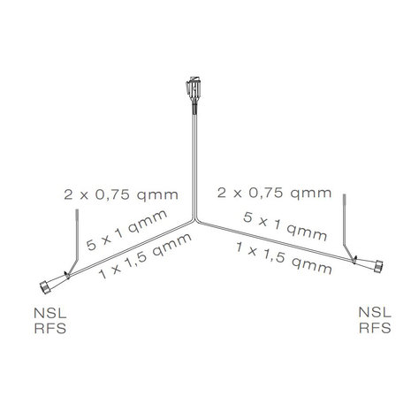 Aspöck Kabelboom 13-polige stekker 12m + 2x aftakking DC 20cm