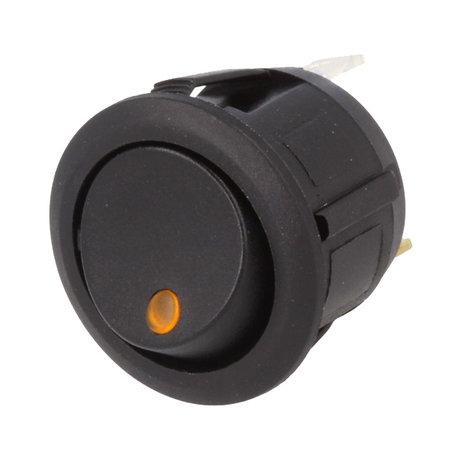 Built-in Rocker Switch Round 12V 20A Orange