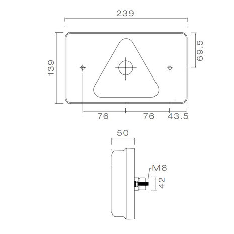 Aspöck Multiled Achterlicht Links + Zijmarkering