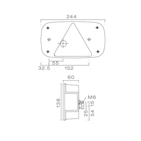 Aspöck Multipoint III Rear Lamp Right + Side Marker