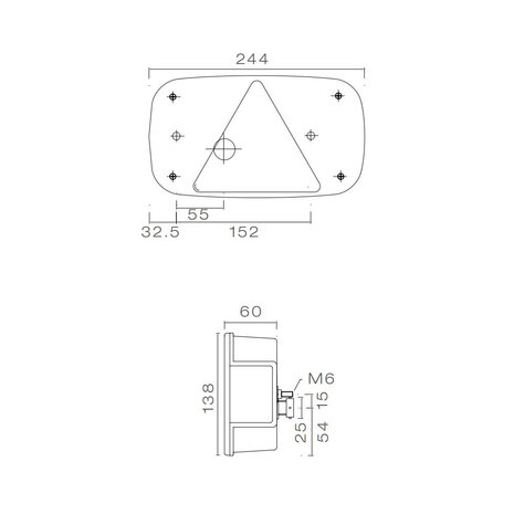 Aspöck Multipoint III Rear Lamp Right + Side Marker