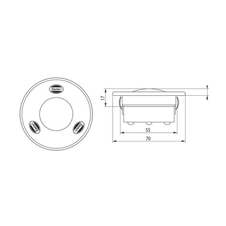 LED Interior Lamp Built-in Round