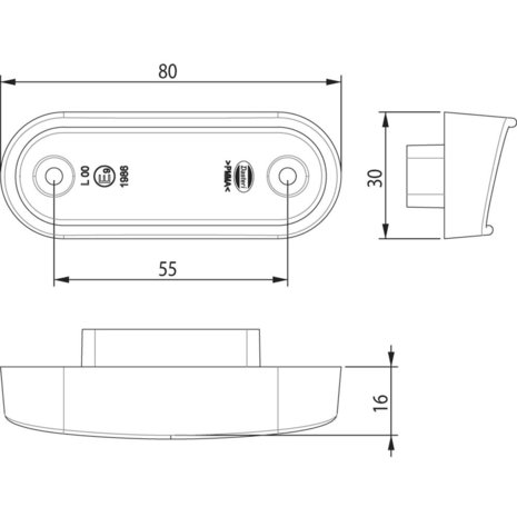 Led Number Plate Lamp Rubber Bezel 24V