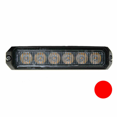 LED flitser 6-voudig compact Rood