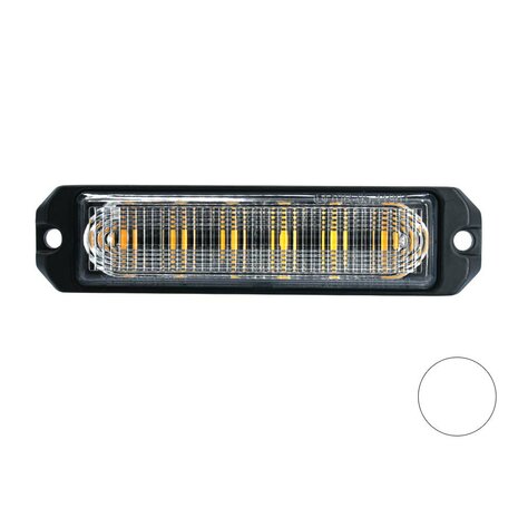 LED flitser 6-voudig ultra flat Wit