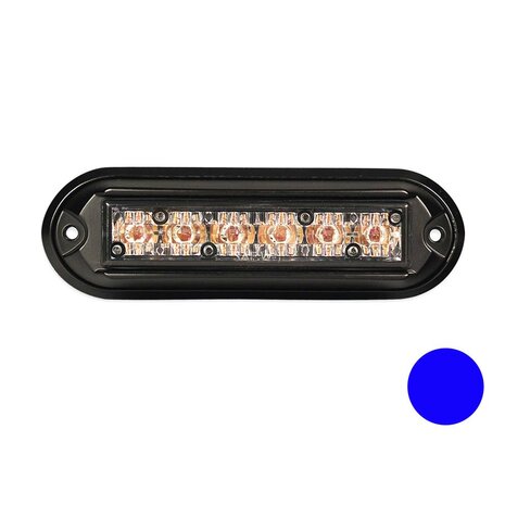 Flashing Led Lamp with Black Housing Blue