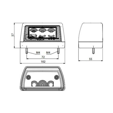 Horpol LED License Plate Light 12-24V Black LTD 2110