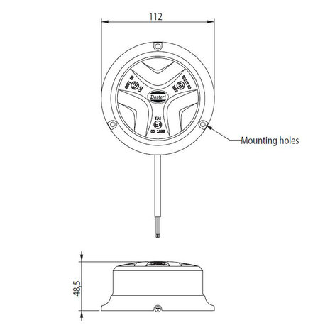 LED Beacon Flat Base Blue