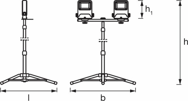 LEDVANCE 2x20W LED Worklight With Tipod