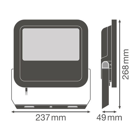 Ledvance 65W LED Flood Light 230V Black 4000K Neutral White