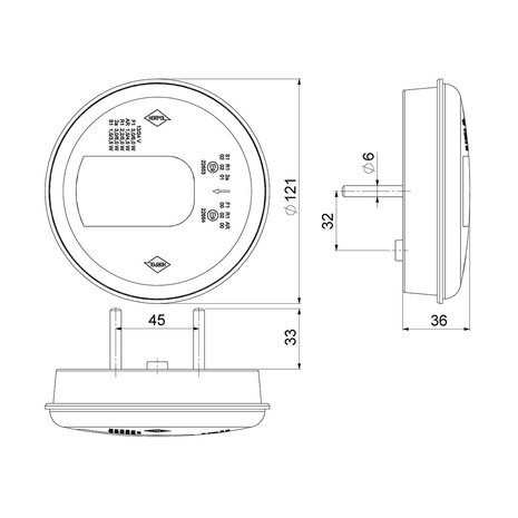 Horpol LED Fog + Reversing LUNA Left LZD 2450