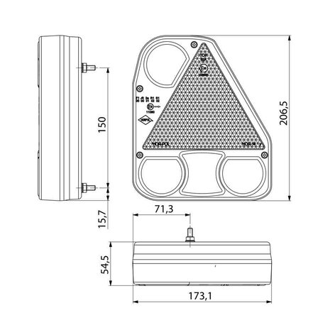 Horpol LED Rear Lamp Right + Reversing Lamp LZD 2082