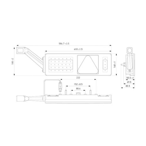 Hella LED Rear Lamp 24V Right 6-Light Functions | 2VP 340 970-547