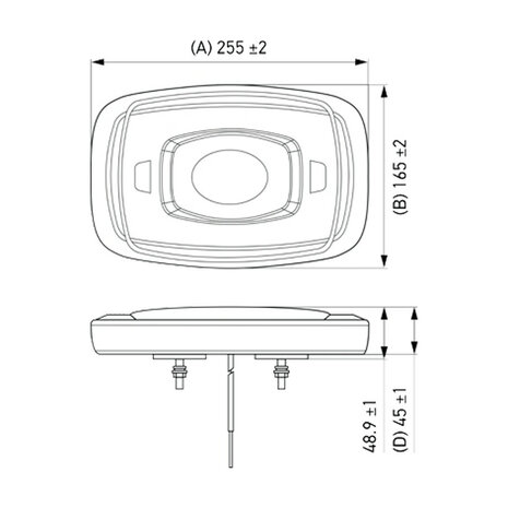 Hella LED Mini Beacon 12/24V Orange | 2RL 014 566-001