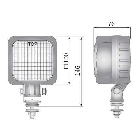 LED Werklamp Breedstraler 2500LM + Kabel