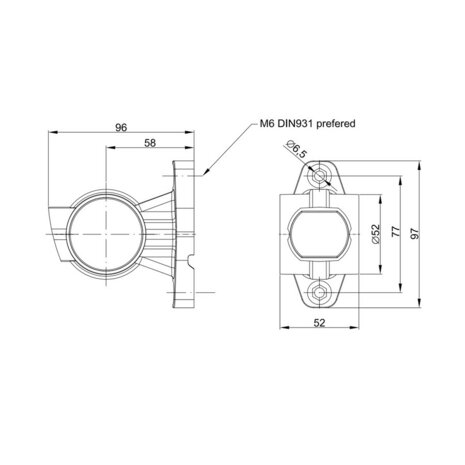 Fristom LED Stalk Marker Lamp 3-Functions Short Left