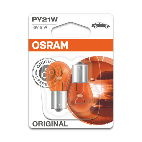 Osram PY21W Bulb 12V BAU15s Original Line 2 Pieces