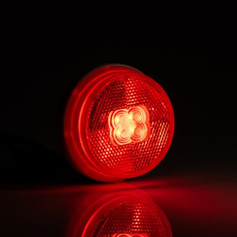 Fristom LED Marker Lamp Round Red + 0,5m Cable