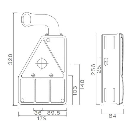 Aspöck Rear Lamp Earpoint 1 Right With Marker Lamp + Reverse