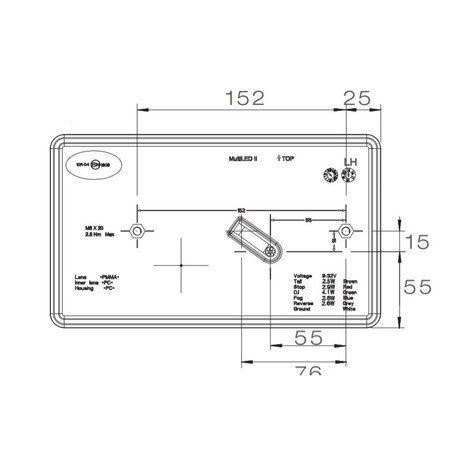 Aspöck Achterlicht Multiled II Links 8P