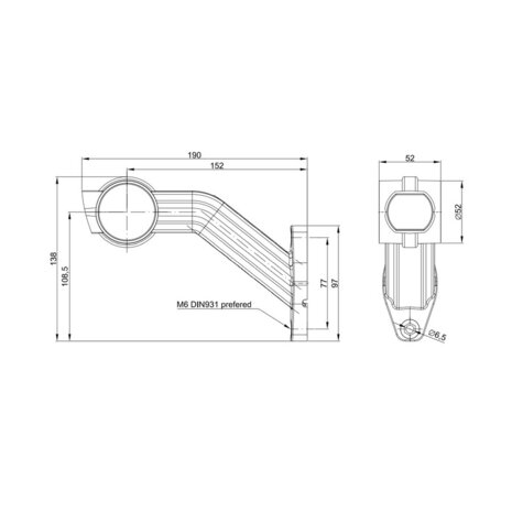 Fristom LED Stalk Marker Lamp 3-Functions Long Right