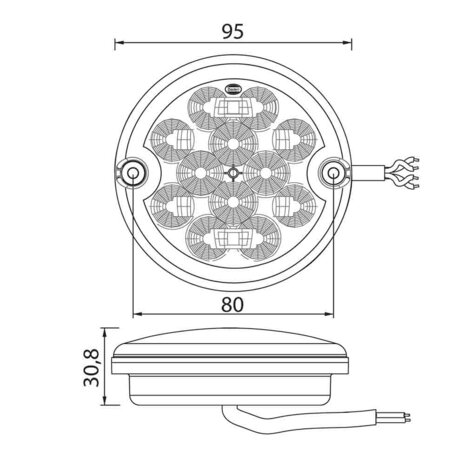 LED Front light with direction indicator