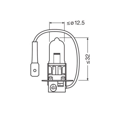 Osram H3 Halogen Lamp 12V 100W PKY22s Super Bright Premium