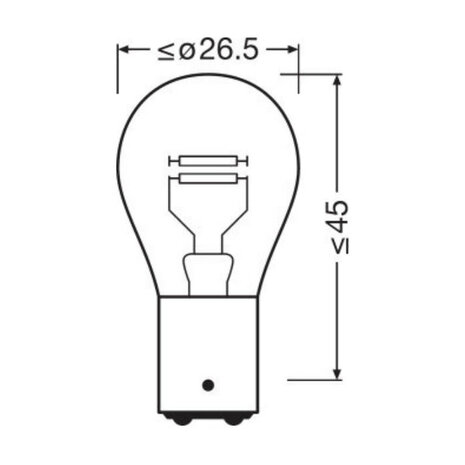 Osram Bulb BA15d 12V Original Line 10 Pieces