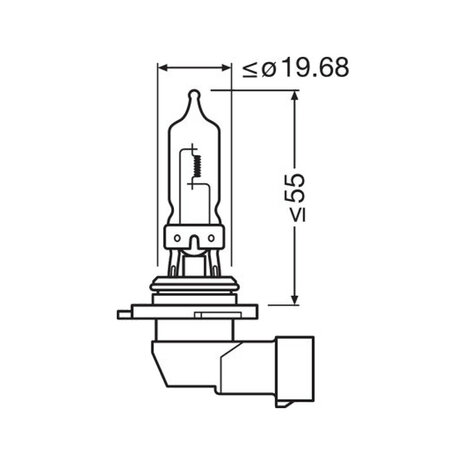 Osram HB3A Halogen Lamp 12V P20d Original Line