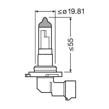 Osram Halogen Bulb H10 Original Line 12V 42W PY20d