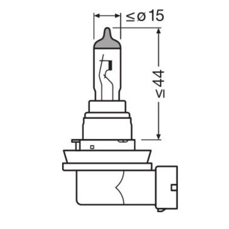 Osram H8 Halogen Lamp 12V 35W PGJ19-1 Night Breaker Laser
