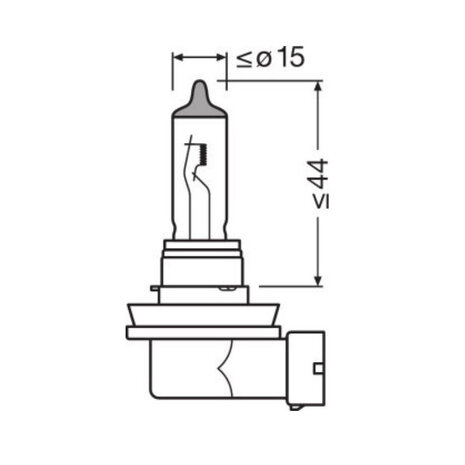 Osram H11 Halogen Lamp 12V 55W PGJ19-2 Night Breaker Laser