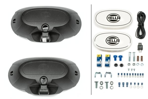 Hella Verstr set Comet FF550 mKap Met Gloeilampen 12V | 1FD 010 953-801