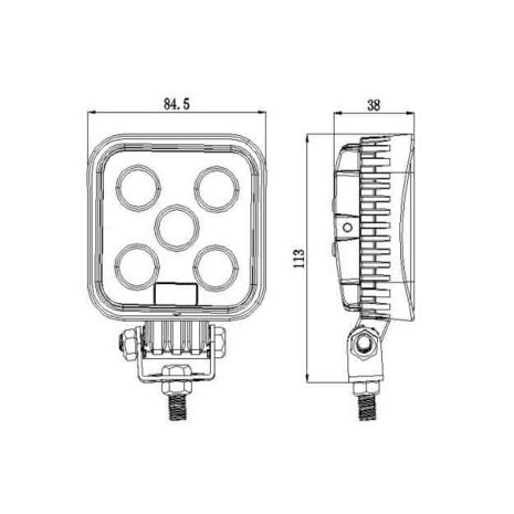 15W Mini Led Work Light Square