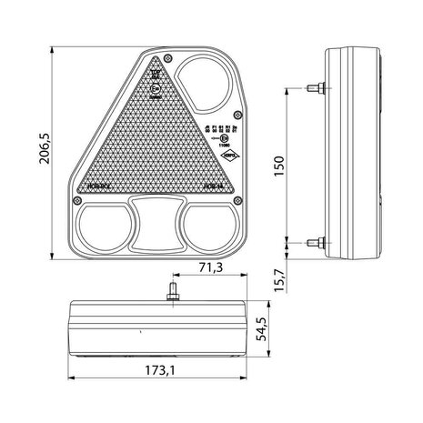 Horpol LED Rear Lamp Left + Fog Light LZD 2083