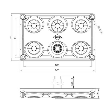 Horpol LED Interior Light Dimmable + Switch Cool White LWD 2153