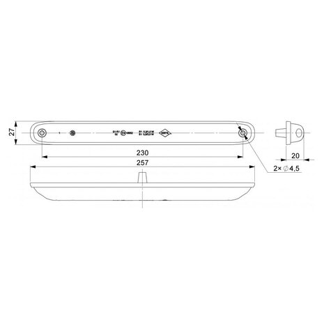 Horpol LED Rear- and Brake Lamp Slim Design LZD 2247